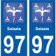 97 Roura stemma adesivo piastra adesivi città