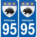 94 Créteil logotipo de la calcomanía de la placa etiqueta de registro de la ciudad