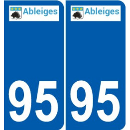 95 Viarmes coat of arms sticker plate stickers city