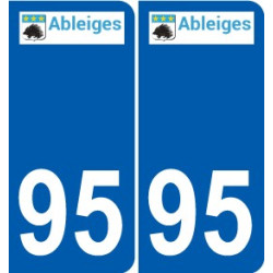 95 Viarmes blason autocollant plaque stickers ville