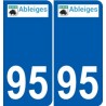 95 Viarmes stemma adesivo piastra adesivi città