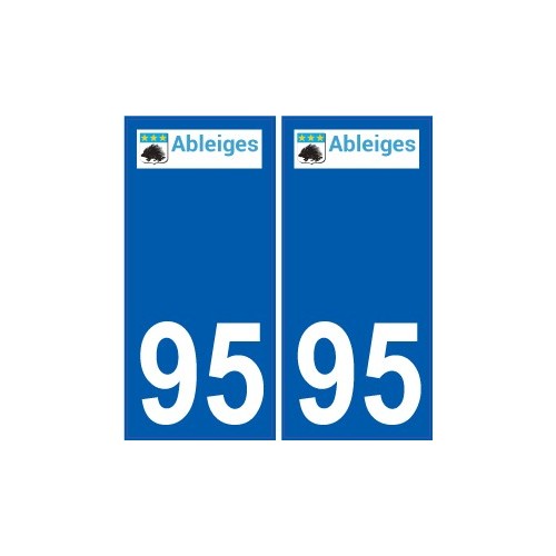 95 Viarmes stemma adesivo piastra adesivi città