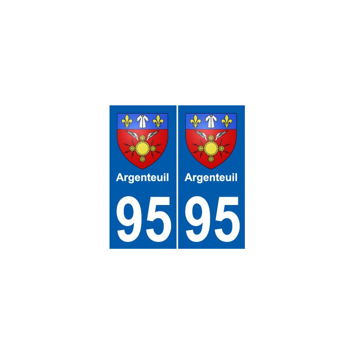 95 Viarmes coat of arms sticker plate stickers city