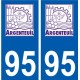 94 Créteil logo aufkleber sticker plakette ez stadt