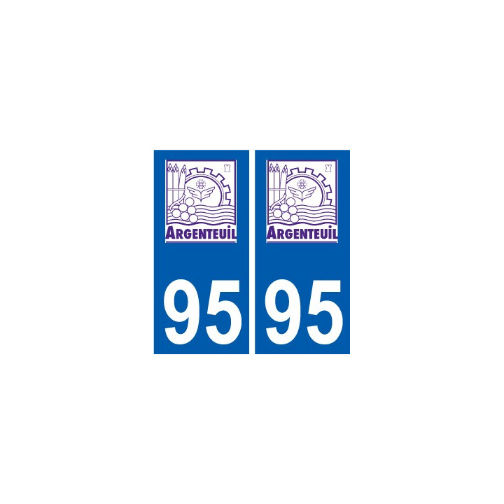 95 Ableiges logo autocollant sticker plaque immatriculation ville