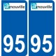 95 Ableiges logo autocollant sticker plaque immatriculation ville