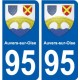 95 Viarmes coat of arms sticker plate stickers city