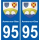 95 Viarmes coat of arms sticker plate stickers city