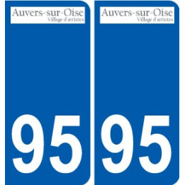 95 Ableiges logo autocollant sticker plaque immatriculation ville