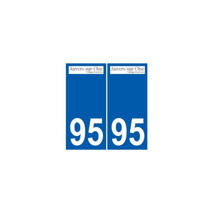 95 Ableiges logo autocollant sticker plaque immatriculation ville