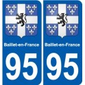 95 Ableiges blason autocollant plaque stickers ville