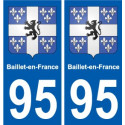 95 Viarmes wappen aufkleber typenschild aufkleber stadt