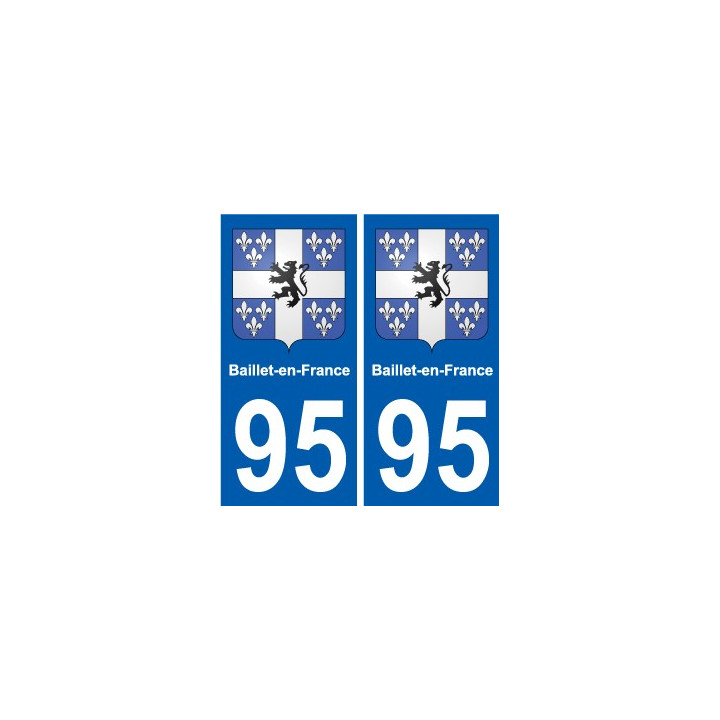 95 Viarmes coat of arms sticker plate stickers city