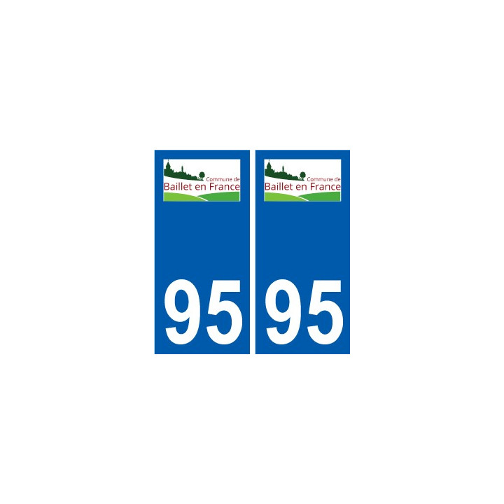 95 Ableiges logo autocollant sticker plaque immatriculation ville