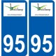 94 Créteil logotipo de la calcomanía de la placa etiqueta de registro de la ciudad