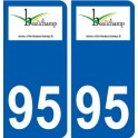 94 Créteil logotipo de la calcomanía de la placa etiqueta de registro de la ciudad