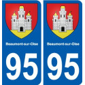 95 Ableiges blason autocollant plaque stickers ville