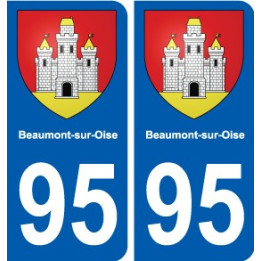 95 Viarmes coat of arms sticker plate stickers city