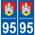 95 Ableiges blason autocollant plaque stickers ville