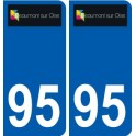 94 Créteil logotipo de la calcomanía de la placa etiqueta de registro de la ciudad