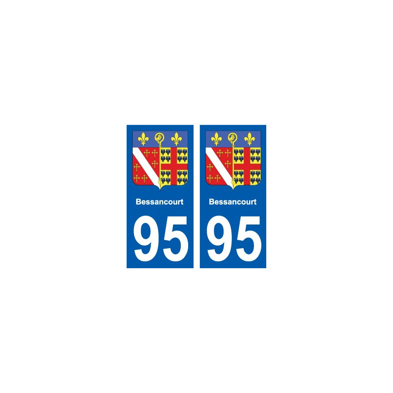 95 Viarmes coat of arms sticker plate stickers city