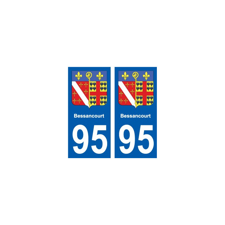 95 Viarmes escudo de armas de la etiqueta engomada de la placa de pegatinas de la ciudad