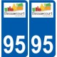 94 Créteil logotipo de la calcomanía de la placa etiqueta de registro de la ciudad