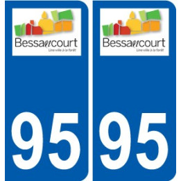 95 Ableiges logo autocollant sticker plaque immatriculation ville