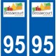 95 Ableiges logo autocollant sticker plaque immatriculation ville