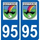 94 Créteil adesivo del logo adesivo piastra di registrazione city