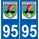 94 Créteil adesivo del logo adesivo piastra di registrazione city
