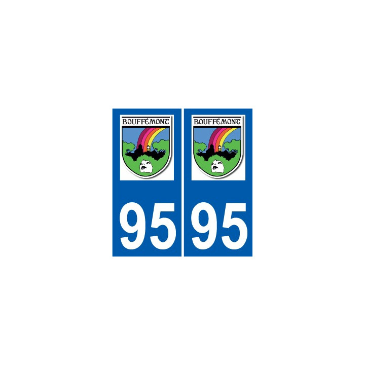 95 Ableiges logo autocollant sticker plaque immatriculation ville