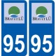 95 Ableiges logo autocollant sticker plaque immatriculation ville