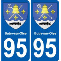 95 Ableiges blason autocollant plaque stickers ville