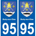 95 Ableiges blason autocollant plaque stickers ville