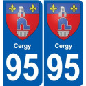 95 Viarmes stemma adesivo piastra adesivi città