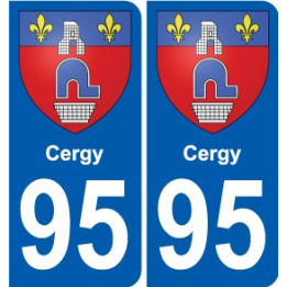 95 Ableiges blason autocollant plaque stickers ville
