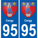 95 Viarmes stemma adesivo piastra adesivi città
