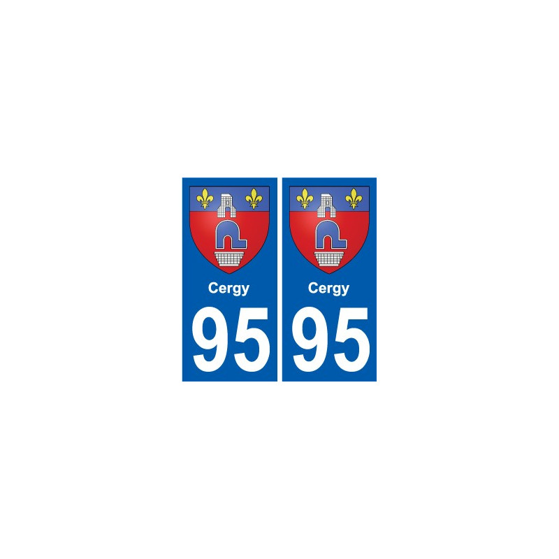 95 Viarmes stemma adesivo piastra adesivi città