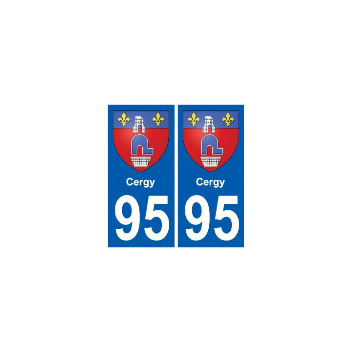 95 Viarmes coat of arms sticker plate stickers city