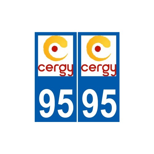 95 Ableiges logo autocollant sticker plaque immatriculation ville
