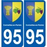 95 Ableiges blason autocollant plaque stickers ville