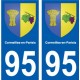95 Viarmes coat of arms sticker plate stickers city