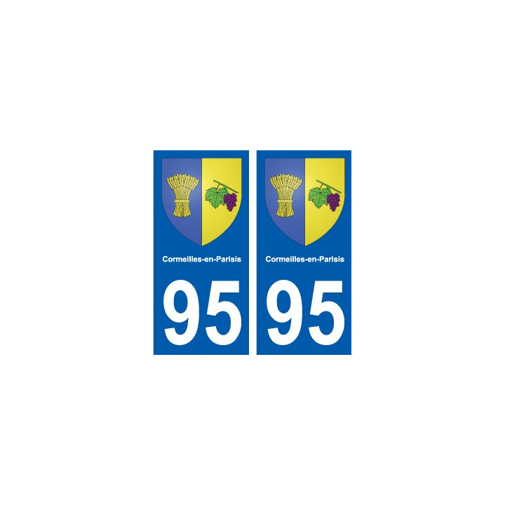95 Ableiges blason autocollant plaque stickers ville