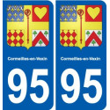 95 Ableiges blason autocollant plaque stickers ville