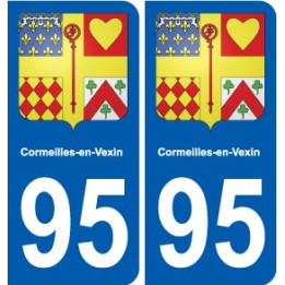 95 Ableiges blason autocollant plaque stickers ville
