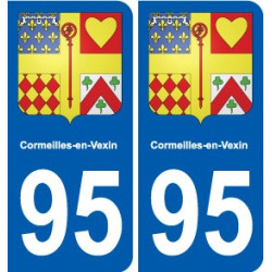 95 Ableiges blason autocollant plaque stickers ville
