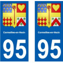 95 Ableiges blason autocollant plaque stickers ville