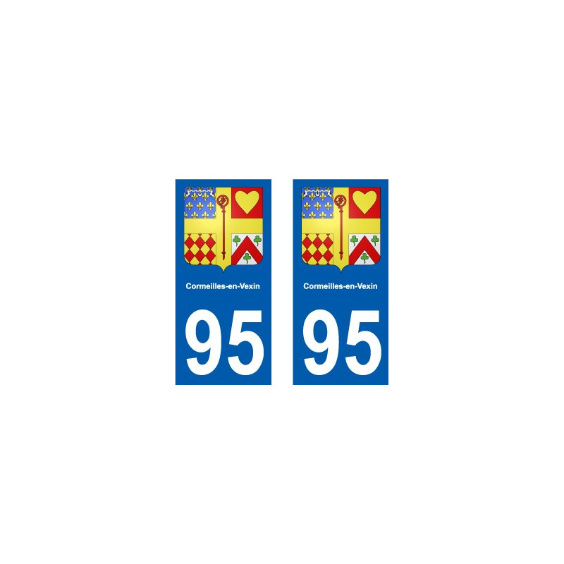 95 Viarmes coat of arms sticker plate stickers city