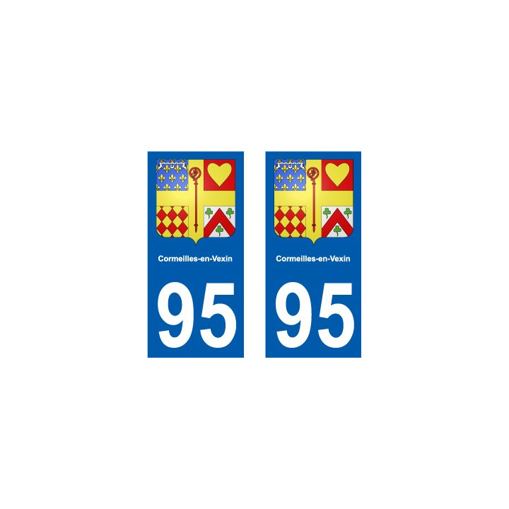 95 Ableiges blason autocollant plaque stickers ville